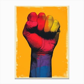 Lgbt Pride Fist Canvas Print