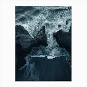 Black Cliffs Of Iceland Canvas Print