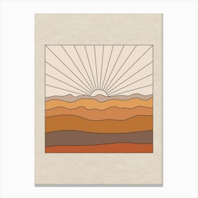 Abstract Sunrise Canvas Print