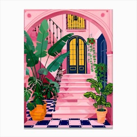 Pink Doorway 1 Canvas Print