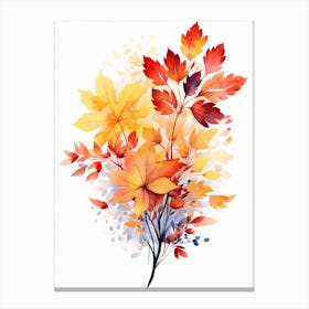 Cute Autumn Fall Scene 67 Canvas Print