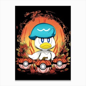 Quaxly Spooky Night - Pokemon Halloween Canvas Print