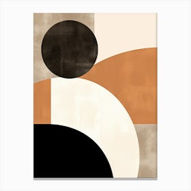 Reverie In Ivory Geometry, Bauhaus Canvas Print