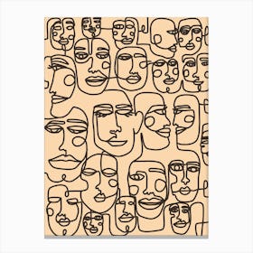 Maze Of Faces Canvas Print