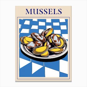 Mussels 2 Seafood Poster Canvas Print
