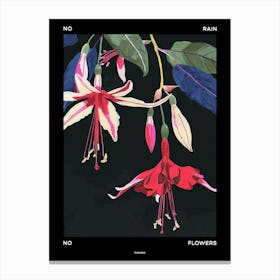 No Rain No Flowers Poster Fuchsia 4 Canvas Print