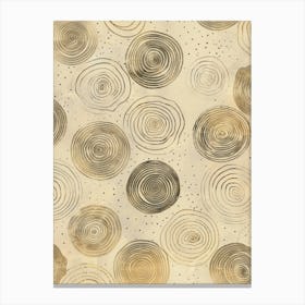 Circles - Beige Canvas Print