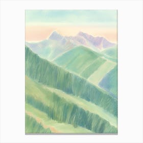 Watercolor Of Mountains 13 Canvas Print