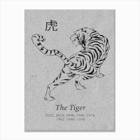 Lunar Year Of The Tiger Paper Canvas Print