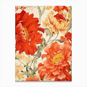 Vintage Floral Pattern 2 Canvas Print