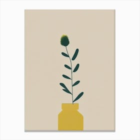 Mustard Herb Simplicity Canvas Print