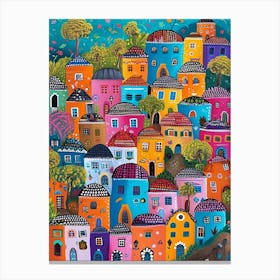 Kitsch Colourful Capetown Cityscape 2 Canvas Print