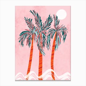 Pink California Sunset Canvas Print