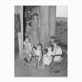 Untitled Photo Possibly Related To Group Of Agricultural Day Laborers And Their Children Near Tullahassee Canvas Print