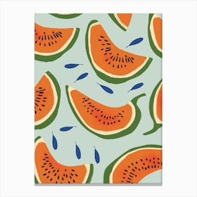 Watermelon Pattern Illustration Canvas Print