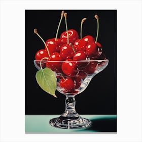 Vintage Cherries Advertisement Style 3 Canvas Print