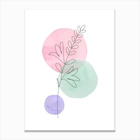 Watercolor Leaf Canvas Print