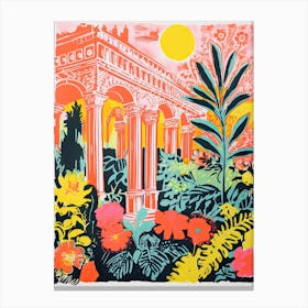 Gradens At The Palace Of Fine Arts Abstract Riso Style 2 Canvas Print