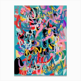 Animal Graffiti Doodle Canvas Print