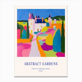 Colourful Gardens Chateau De Villandry Gardens France 2 Blue Poster Canvas Print