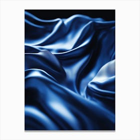 Blue Silk Fabric Canvas Print