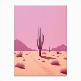 Cowgirl Pink Desert 4 Canvas Print
