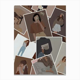 Collage Of Women Canvas Print