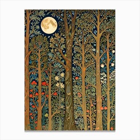 William Morris Moonlight In The Forest 134 Canvas Print