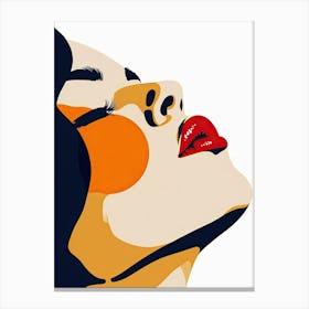 Kiss, Minimalism Canvas Print