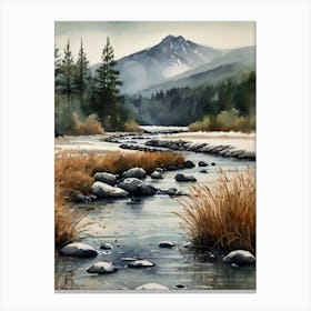 River In Winter 1 Canvas Print