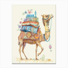 Camel With Books Canvas Print