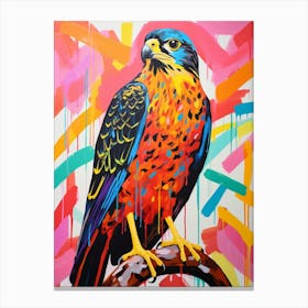 Colourful Bird Painting Falcon 4 Canvas Print