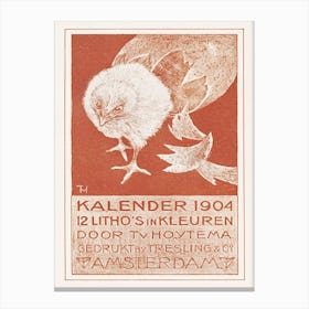 Announcement For Calendar 1904, Theo Van Hoytema Canvas Print