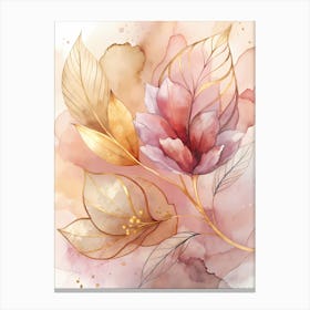 Watercolor Of Flowers 7 Canvas Print