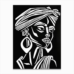 African Woman In Turban 22 Canvas Print