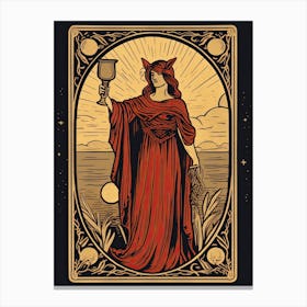 Temperance Tarot Card, Vintage 1 Canvas Print