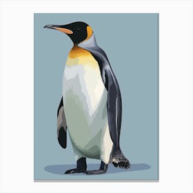 King Penguin Kangaroo Island Penneshaw Minimalist Illustration 2 Canvas Print