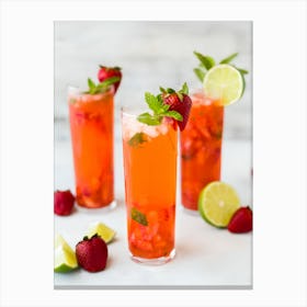 Strawberry Mojito Canvas Print