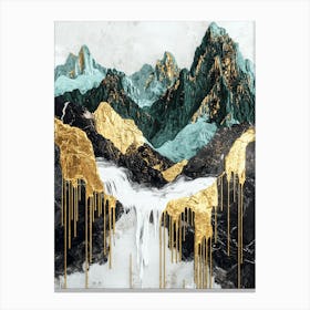 Scottish Highlands Golden Peaks - Lavish Gold Canvas Print