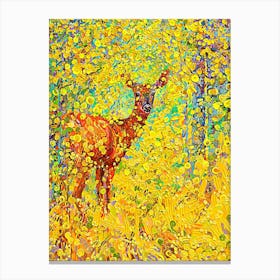 Deer In The Forest Canvas Print