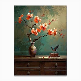 Bird In A Vase 1 Canvas Print