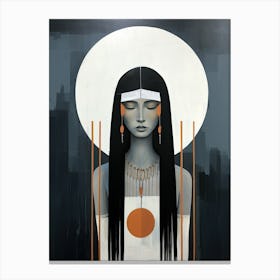 Spirit Of The Lakes, Native American Canvas Print