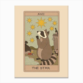 The Star   Raccoons Tarot Canvas Print