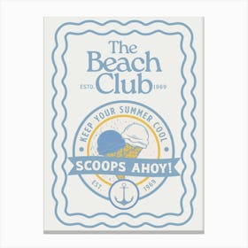 The Beach Club | Trendy Preppy Aesthetic Coastal Tropical 2 Leinwandbilder