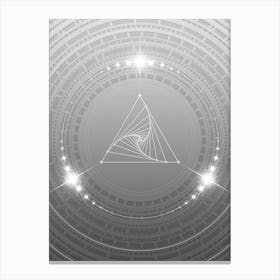Geometric Glyph in White and Silver with Sparkle Array n.0319 Canvas Print