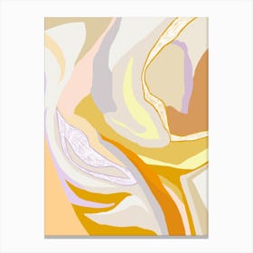 Modern Abstract Beige Orange Canvas Print
