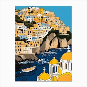 Summer In Positano Painting (65) Canvas Print