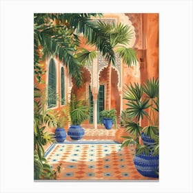 Courtyard In Morocco Canvas Print