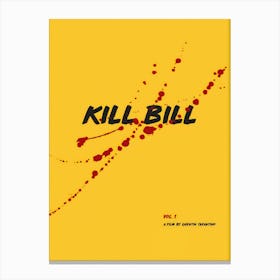 Kill Bill Film Minimalist Canvas Print