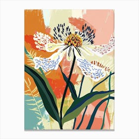 Colourful Flower Illustration Queen Annes Lace 3 Canvas Print
